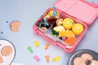 Boîte à bento durable à grande capacité, 6 compartiments, résistante aux micro-ondes, anti-fuite, sans BPA, avec couvercle en PP, idéale pour les voyages des enfants et des étudiants
