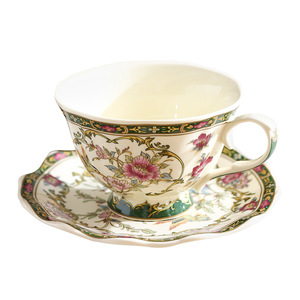 European Retro <b>Floral</b> Bird Coffee Cup Saucer British Court Style Ceramic Afternoon Tea Cup - Product Image 5