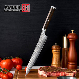 ענבר יפני חדש סכין שף סט 5 יח 'עץ מתומן hnalde יפנית מטבח סכיני - Product Image 3