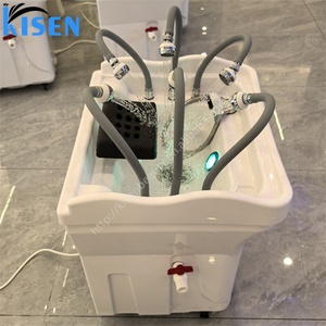 KISEN Cabines de douche portables, SPA capillaire, Plateau de lavage pour salon de <span class=keywords><strong>coiffure</strong></span>, Lit vapeur, Plusieurs douches, <span class=keywords><strong>Bac</strong></span> à <span class=keywords><strong>shampoing</strong></span> - Product Image 3