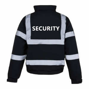 Suministro de fábrica Diseño personalizado Reflectante Negro Invierno Uniforme Guardia Chaqueta de seguridad para los hombres - Product Image 2