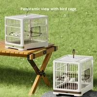 Golden Sea Parrot Cage Großer Raum Atmungsaktiv Umwelt freundliches Kunststoff-Vogel geh gerät Indoor Outdoor Tragbarer Betrachtung käfig