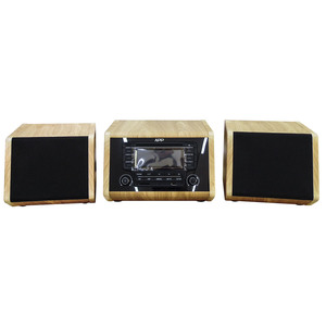 Stereo System With Radio <b>Bluetooth</b> SD USB <b>AUX</b> 100W Wood Finish - Product Image 5