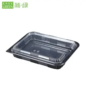 Großhandel schwarz Einweg Kunststoff Sushi Container J-8530