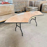 Table de pique-nique pliable en bois en forme de serpent, prix de gros