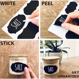 Manufacture <strong>Custom</strong> Waterproof Writable Kitchen Glass <strong>Spice</strong> Sauce Jar Label Sticker - Product Image 2