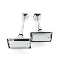 Klakson Udara Aluminium Krom Dual Trumpet 130dB Super Keras Heavy Duty Tweeter Mulut Persegi Pemasangan di Atap untuk Truk HGV