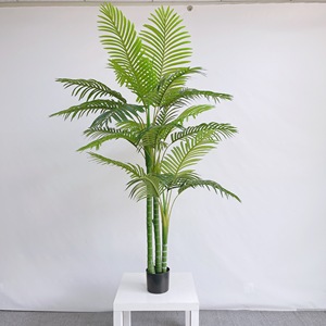 130 CM Areca palmiye ağacı yapay ipek bitki yeşil plastik Phoenix palmiye ağacı Pot yeşil yapay bitkiler - Product Image 6