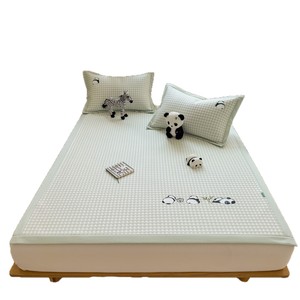 <b>Cute</b> Cartoon Ice Silk Cooling Mat 1.2m 1.5m 1.8m Bed Size Kids' Bedding Soft Breathable Summer Mattress Pad - Product Image 5