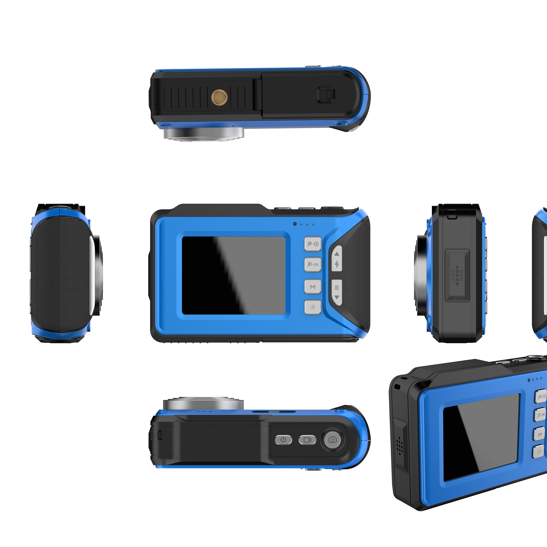 DC601 V316 новейший двойной экран 4K 2022 HDKing OEM водонепроницаемая цифровая камера