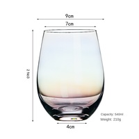 Mug à thé en verre électroplaqué créatif, grande capacité, en forme d'œuf, compatible micro-ondes et lave-vaisselle, conserve la chaleur/la fraîcheur, design moderne
