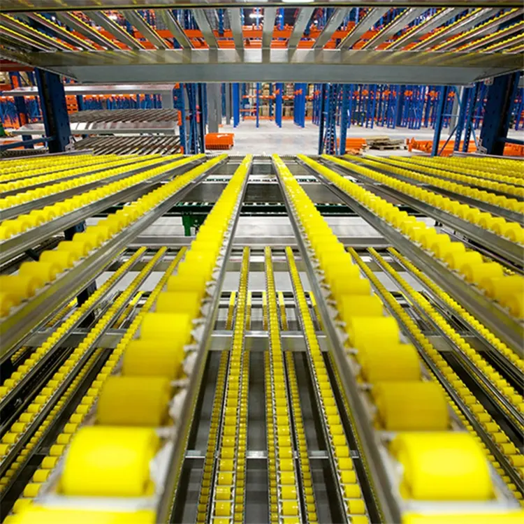 Magazijn Plukken Systeem-Kartonnen Flow Rack Met Zwaartekracht Roller, Flow Roller Rack, Roller Stellingsysteem