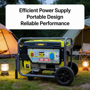 Portable Lightweight Gasoline <b>Generator</b> 220V Single Phase 50/60Hz - Open Frame Big Emergency Power Supply - Product Image 4