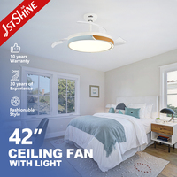 Ventilateur de plafond rétractable de haute performance avec lumière LED, qualité supérieure, vente en gros, par 1stshine