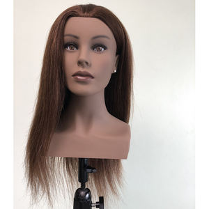 Tête d'entraînement en cheveux humains de 22 pouces, taille épaule, pour un cosplay efficace, le théâtre et la conception de costumes - Product Image 1
