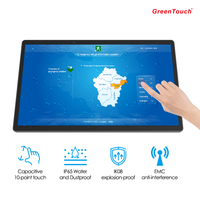 32 "Open Frame Touch All in One 10-Point Touch AG Anti-Glare prend en charge Android/Linux/Windows pour les panneaux de commande IoT industriels