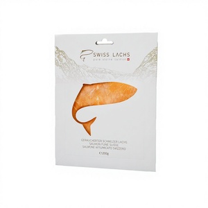 Manchon d'emballage en papier kraft recyclable et écologique imprimé sur mesure pour saumon <span class=keywords><strong>fumé</strong></span> surgelé - Product Image 5