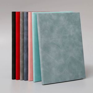 Classic Business Office Custom A5 Daily <b>Planner</b> Leather Notebook <b>Journal</b> Promotional Use 100 Pages Glue Bound - Product Image 1
