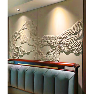 Custom Interior Home Decor Stickerei Leder Stoff Polster Wand paneel Tapete Feuerfest und feuchtigkeit beständig - Product Image 4