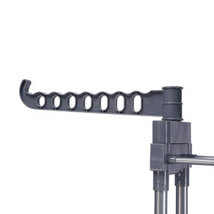 Nova Chegada 3-Tier Aço Inoxidável Dobrável Roupas Secagem Rack Retrátil Lavanderia Secagem Rack com Rodízios - Product Image 6