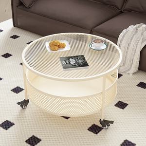 Moderno stile Casual crema puleggia in vetroresina popolare mobile tavolino da caffè per piccoli appartamenti mobili da soggiorno - Product Image 3