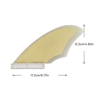 Aileron de planche de surf UPSURF Bamboo Skin FK FCS2 K2 à double aileron latéral - Product Image 3
