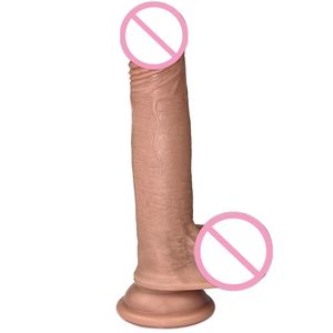 Rilis Baru Dildo Silikon Cair Berkualitas Tinggi 8 Inci <span class=keywords><strong>Penis</strong></span> Karet Buatan Mainan Seks untuk Wanita - Product Image 2