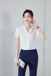 호텔 프론트 데스크 여성 관리자 근무복 우아한 비즈니스 유니폼 셔츠 접객용 - Product Image 3