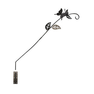Gancho de pared de hierro forjado con forma de mariposa, colgador decorativo para plantas de exterior, adorno de jardín resistente al óxido - Product Image 2