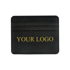 Custom Logo Low MOQ Promotion Item PU Credit <b>Cards</b> <b>Holder</b> Slim PU Leather <b>Card</b> <b>Holder</b> <b>Wallets</b> Can - Product Image 2