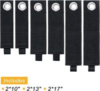 Sangle auto-agrippante robuste, 100 % nylon, double face avec œillets, organisateur de câbles et de tuyaux réutilisable pour le rangement en garage