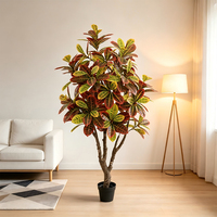 Arbre artificiel en pot rond pour intérieur, maison, hôtel, restaurant, café, restaurants, hôtels, intérieur, arbre banian doré