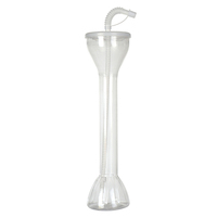 Gobelets en plastique transparent pour glace pilée avec couvercles en dôme et pailles pour boissons glacées, smoothies, fêtes, à emporter, et commerces