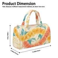 Sac à main brodé personnalisé avec imprimé floral hawaïen Puakenikeni et hibiscus des Fidji, idéal pour le shopping, les voyages et le quotidien