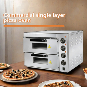 <span class=keywords><strong>Four</strong></span> à pizza <span class=keywords><strong>électrique</strong></span> commercial à haute productivité, 2 kW, en acier inoxydable 304, à convection automatique, 1 plateau, à air chaud - Product Image 6