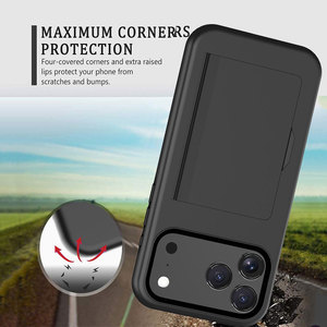 Funda Cartera para <span class=keywords><strong>iPhone</strong></span> 17 Pro Max con Ranura para Tarjetas y Soporte <span class=keywords><strong>2</strong></span> en 1, Carcasa Protectora Antigolpes de PC y TPU para <span class=keywords><strong>iPhone</strong></span> 13 14 15 16 17 Air - Product Image 6