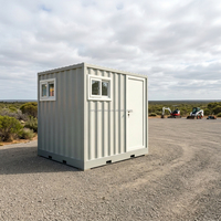 Cabine de toilette mobile tout-en-un intégrée, moderne et écologique, en panneaux sandwich, pour camping et parcs sanitaires portables