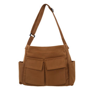 New Industrial Style Large Capacity <b>Canvas</b> <b>Crossbody</b> <b>Bags</b> Popular Multi-functional Messenger <b>Bag</b> Tote <b>Bag</b> for Teenage Girls - Product Image 1