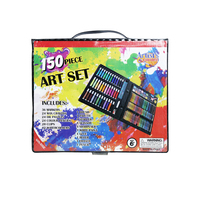 Lot de 150 crayons de cire personnalisés avec logo OEM, ensemble d'art à marque privée, emballage sur mesure, fournisseur en gros de crayons de couleur, papeterie d'usine