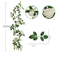 Fleur Artificielle Vigne Soie Rose Guirlande Lierre Maison Mariage Jardin Décoration