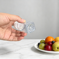 Bouteilles en plastique vides personnalisables pour produits bien-être, 2 onces, mini-bouteilles carrées françaises, contenants en plastique de qualité alimentaire pour liquides