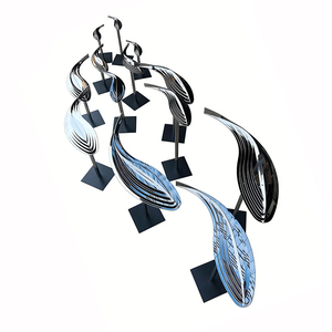 ประติมากรรมสัตว์ขนาดเท่าตัวจริง ทำจากสแตนเลสสตีล รูปสัตว์ขนาดใหญ่ เช่น นกอินทรี <span class=keywords><strong>มด</strong></span> ปลาวาฬ สุนัข วัว ช้าง ครอบครัวสัตว์ รูปทรงเรขาคณิต วัวม้า กวาง - Product Image 2