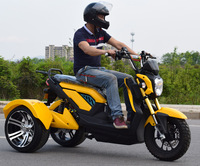 Scooter Eléctrico de Tres Ruedas de Alta Calidad y Durabilidad, Motor de 1000W/1500W, Batería Extraíble de 60V, Asiento Grande, Potente Triciclo de 3 Ruedas
