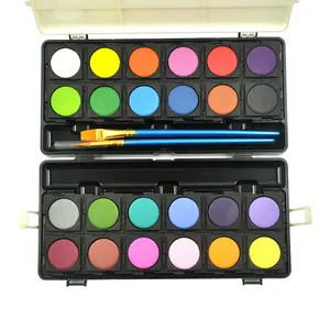 High Quality CY Series 24 colors dry gouache solid water color with Unique design