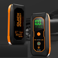 Démarreur de voiture portable 800A 12V, batterie externe, lumière LED, charge rapide USB pour voiture, moto, camion