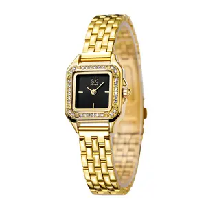 Luxury Redefined Sophistication Of Top Sales Square Gold Quartz Stainless Steel Waterproof Watches From Guangzhou Watch Factory