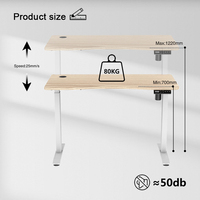 Cadre de bureau électrique réglable en hauteur, ergonomique, moderne, à un seul moteur, pour se tenir assis ou debout