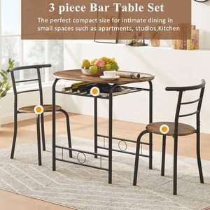 Factory Hot Selling <strong>Space</strong> <strong>Saving</strong> <strong>Dining</strong> <strong>Table</strong> Set With Two <strong>Chairs</strong> Small <strong>Space</strong> Kitchen <strong>Dining</strong> Set - Product Image 6