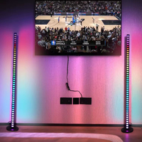 Lámpara de Pie Inteligente RGB con Control por Aplicación, Modo de Música Reactiva, Cambio de Color RGB, Ritmo Musical, para PC, Fiestas y Salas de Juego