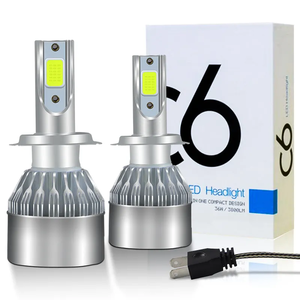 หลอดไฟหน้ารถยนต์ LED กำลังสูง 15W 4000LM พร้อมระบบระบายความร้อนเร็วและกระจายความร้อน รุ่นใหม่ 12V C6 สำหรับรถบรรทุก/SUV/รถเก๋ง - Product Image 1